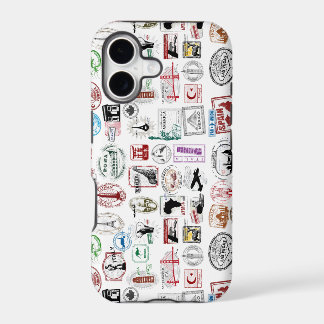 Travel Stamps Pattern Phone Case