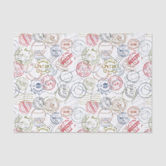 Travel Stamps Tissue Paper