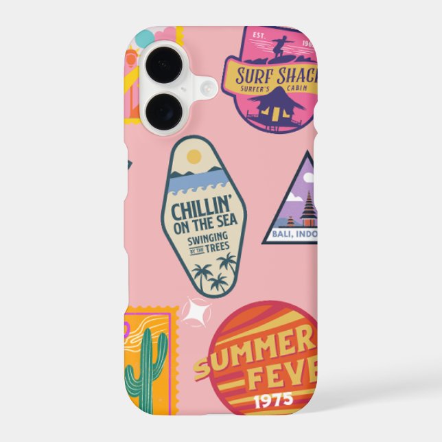 Travel Stickers iPhone Case (Back)