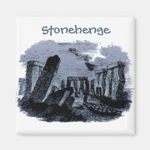 Travel Stonehenge Portrait Custom Text Fridge Magnet