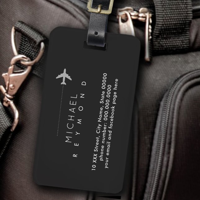 Travel Suitcase Tags with Name (Creator Uploaded)