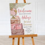 Travel Suitcase Welcome Sign Poster<br><div class="desc">Travelling from Miss to Mrs. Bridal Shower Poster Welcome Sign</div>