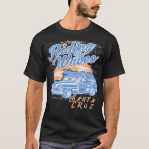 Travel Surf Santa Cruz Cool Woodie Wagon Retro Vin T-Shirt