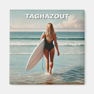 Travel Surfing in Taghazout Surfer Girl Magnet