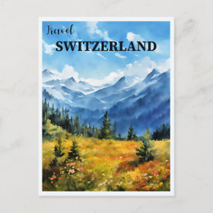 Travel Switzerland Postcard