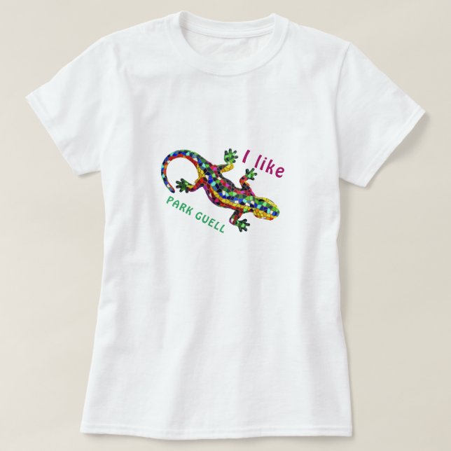 Travel T-Shirt I Love PARK GUELL. gift tee (Design Front)