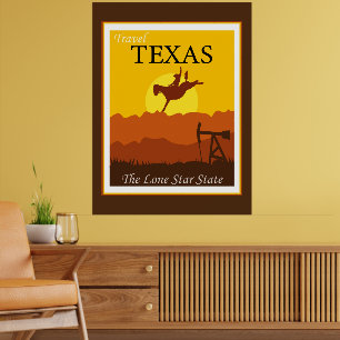 Travel Texas, the Lone Star State Poster