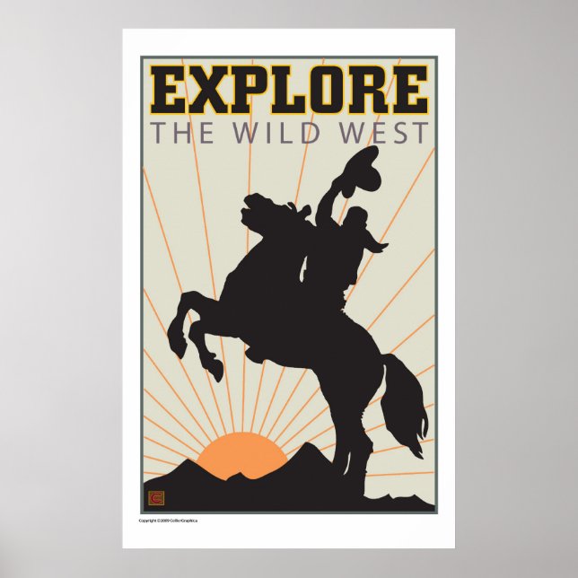 TRAVEL-Texas-Wild West Poster (Front)