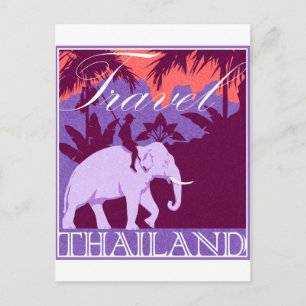 Travel Thailand white elephant Postcard