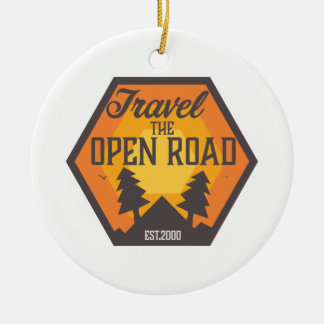 Travel the Open road Ceramic Tree Decoration