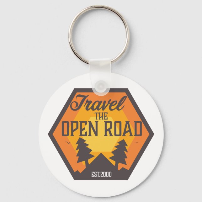 Travel the Open road Key Ring (Front)
