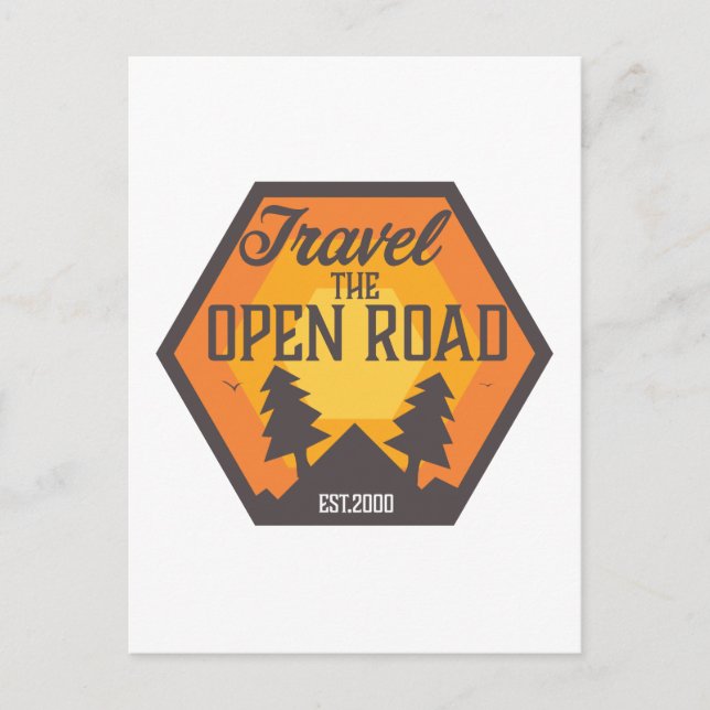 Travel the Open road Postcard (Front)