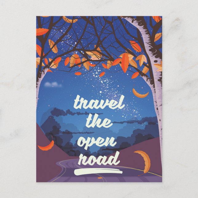 Travel the open road postcard (Front)