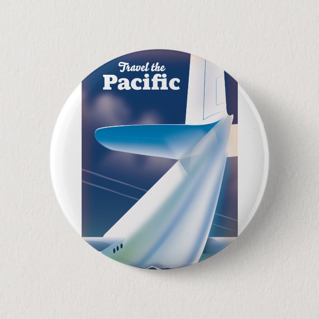 Travel the Pacific 6 Cm Round Badge (Front)