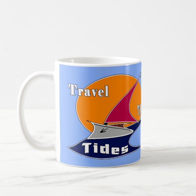 Travel the tides  coffee mug (Left)