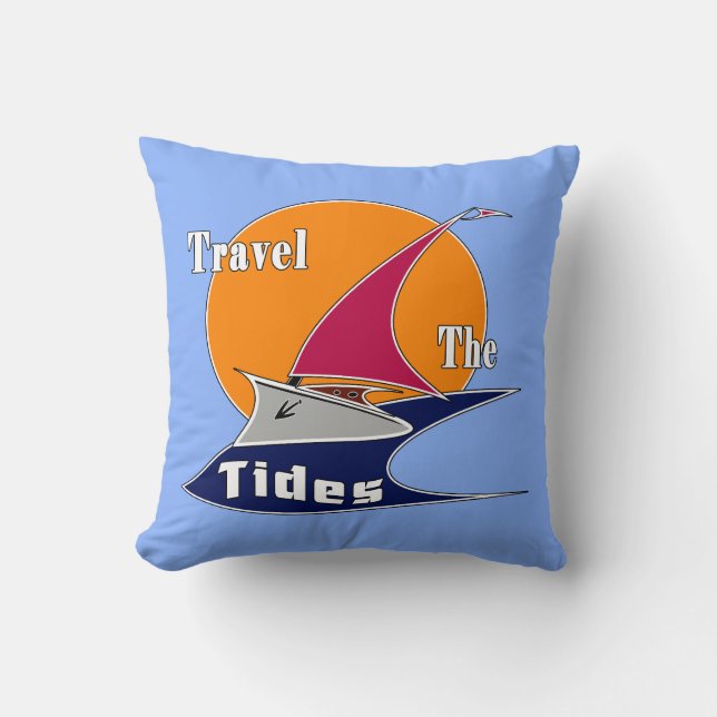 Travel the tides  cushion (Front)