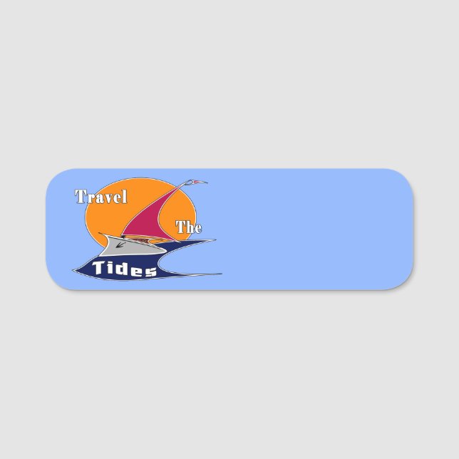 Travel the tides  name tag (Front)