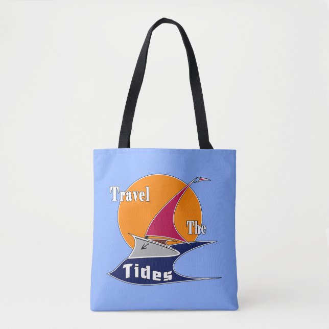 Travel the tides   tote bag (Front)