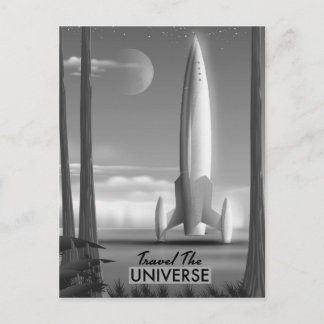 Travel the Universe Mono ( limited edition print) Postcard
