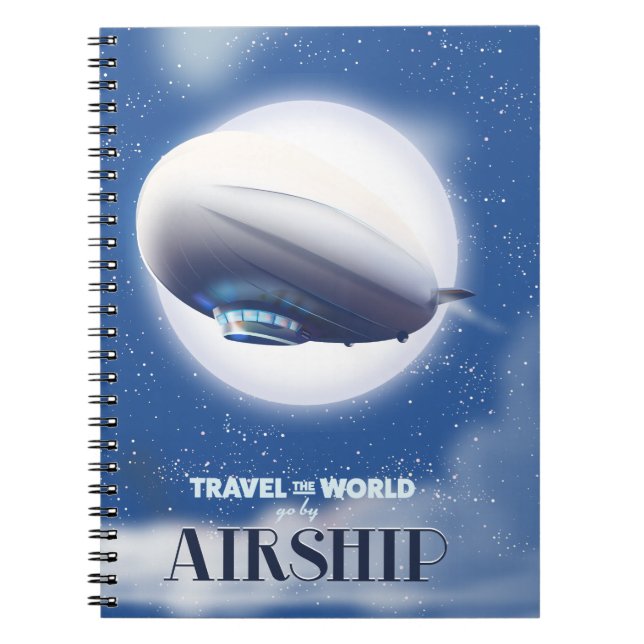 Travel the World by Airship Notebook (Front)