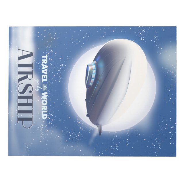 Travel the World by Airship Notepad (Front)