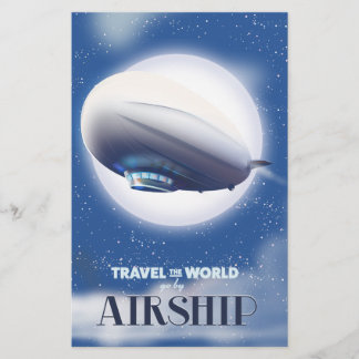 Travel the World by Airship Stationery