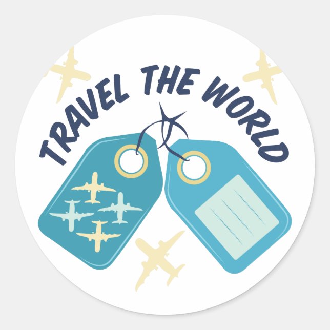 Travel The World Classic Round Sticker (Front)