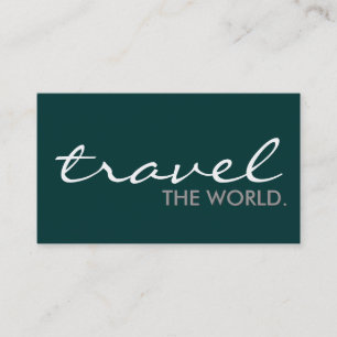 travel the world. (colour customisable) business card