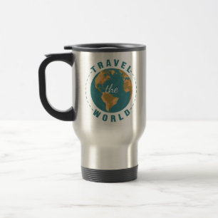 Travel the world Earth Vacation Map Vintage Globe Mug
