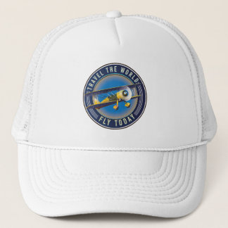 Travel the World Fly Today travel patch Trucker Hat