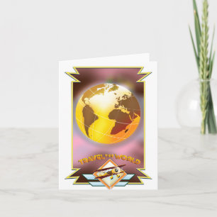 Travel the World Golden Globe Holiday Card