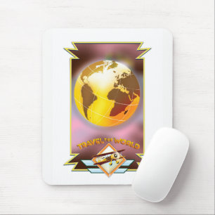 Travel the World Golden Globe Mouse Mat