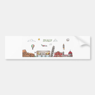 Travel the World - Italy Bumper Sticker