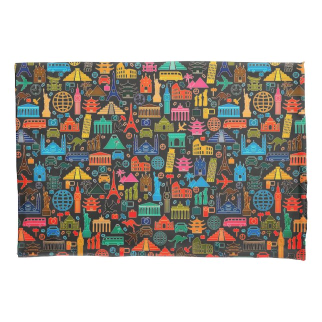 Travel the world pillowcase (Front)