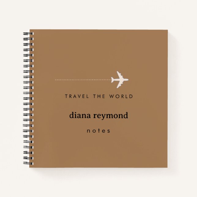Travel The World travelling notes Notebook (Front)