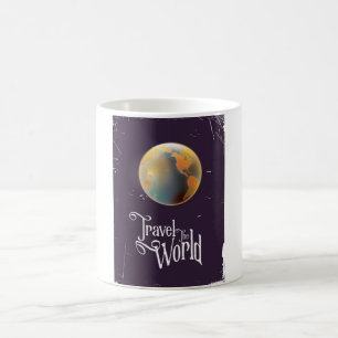 Travel the World Vintage earth poster Coffee Mug