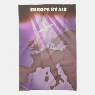Travel the World vintage style travel poster Tea Towel