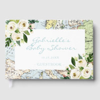 Travel Theme Baby Shower Vintage Map Custom
