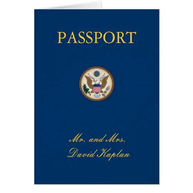 Travel Theme Bar Bat Mitzvah Wedding Table Card (Front)