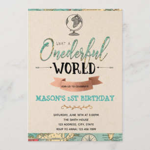 Travel theme party invitation