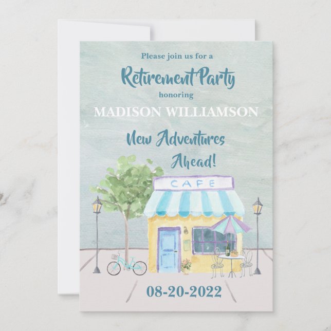 Travel Theme Retirement Party Invitation (Front)