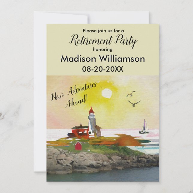 Travel Theme Retirement Party  Invitation (Front)