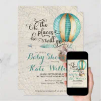 Travel themed baby shower hot sale invitations