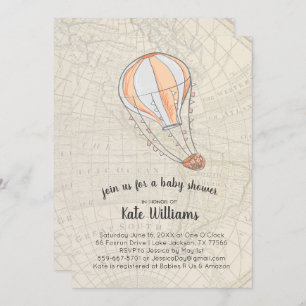 Travel Themed Baby Shower Invitation
