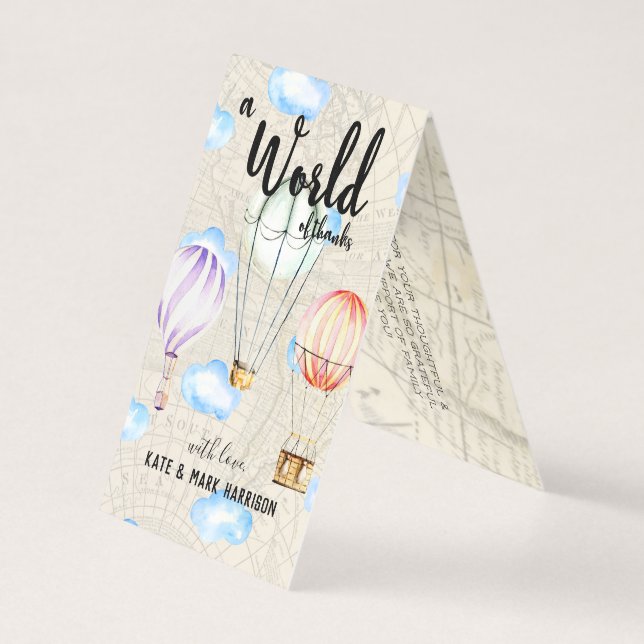 Travel Themed Baby Shower | Thank You Note (Front)