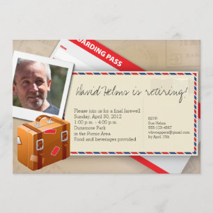 Travel Themed Invitations - Great for Retirement