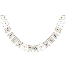 Travel themed Miss to Mrs Banner - Bunting Flag