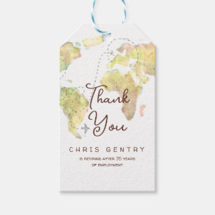 Travel Themed Party Gift Tags