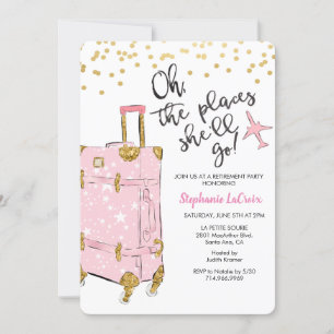 Travel Themed Retirement Party Invitation
