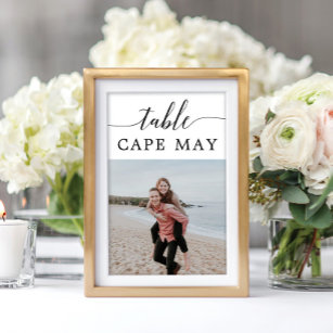 Travel Themed Wedding Photo Table Number Cards